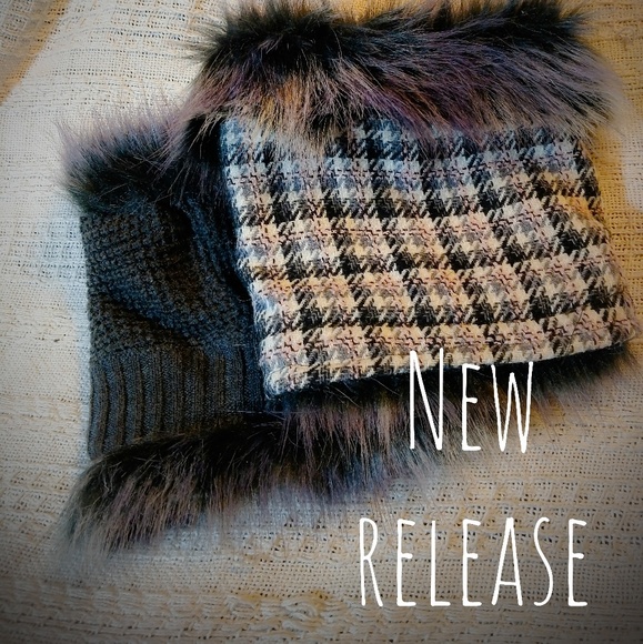 Lavender and Grey Boot Covers Hugs your heels,boot - Picture 3 of 8